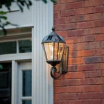 1-LIGHT Outdoor Integrated Led Solar Wall Lantern Sconce Weathered Bronze New. Fixed Price $241.58.