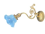 Great Antique Brass Swivel Wall Sconce Light Fixture Victorian Opalescent Shade. Fixed Price $175.00.