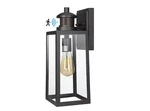Dewenwils 14.2IN Black Motion Dusk - Dawn Outdoor Wall Lantern Hardwired Bulb. Fixed Price $29.93.