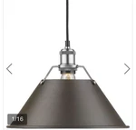 Golden Lighting Model# 3306-L Pw-rbz Pendant Pewter-rubbed Bronze. Fixed Price $99.00.