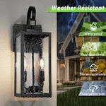 Beslowe 18" Outdoor Wall Fixture, 2-LIGHT Street Black (9046S). Fixed Price $48.57.