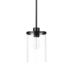 Bellevue GP17656MBK Lydia Mini Pendant, 6" Wide Clear Glass Shade - Matte Black. Fixed Price $32.49.