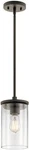 Kichler Crosby Old Bronze Light ,100-W Clear Glass 10.75"H X 6"W #4399OZ. Fixed Price $46.40.