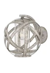 Hinkley Weathered Zinc Weaved Sphere Sconce Carson Indoor Wall Mount 29700WZ Nib. Fixed Price $164.69.