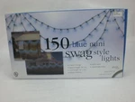 150 Lights Blue Swag-style Green Wire 10 Feet Three Tiers Christmas New. Fixed Price $23.39.
