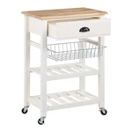 Hampton Engineered Wood Kitchen Cart With Top And White Base. Fixed Price $146.99.