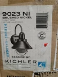 Kichler Seaside 1-LIGHT Brushed Nickel Outdoor Sconce. Fixed Price $46.00.