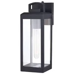 Vaxcel T0566 Kinzie 1 Light Dusk To Dawn Black Outdoor Wall Lantern Clear Glass. Fixed Price $157.99.
