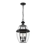 Z-lite Westover 3 Light Outdoor Chain Mount Ceiling, Black/beveled 580CHB-BK. Fixed Price $316.80.