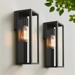 2-PACK Outdoor Wall Lanterns, Exterior Waterproof Sconce With 13, Black. Fixed Price $75.68.
