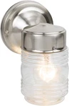 507806 Jelly Jar Classic Indoor/outdoor Wall Light With Clear Ribbed Glass For. Fixed Price $13.99.