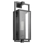 Nuvo Lighting Exhibit 1 Medium Wall Lantern, Black/clear Beveled 60-7544. Fixed Price $141.60.
