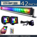 42" Rgb Led Bar Combo Changing Chasing Strobe Bluetooth 2-PODS Rock Lights. Fixed Price $219.99.