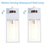 Letry Pack Motion Sensor Outdoor Wall Light Waterproof E26 Rectangle Lamp. Fixed Price $86.73.