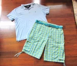 Nautica + Access Men's 5XL Size 46 Vacation Polo Belted Bermuda Shorts Lot. Fixed Price $29.99.