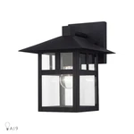 Livex Crestlake 1LT Large Outdoor Wall Lantern, Black/clear Glass 21323-14. Fixed Price $289.96.