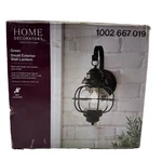 Home Decorators Collection Greer 13.5 In. 1-LIGHT Black Outdoor Wall Lantern. Fixed Price $49.99.