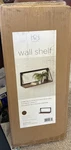 Hcd Sturdy Wall Shelf, Black Metal/walnut- New. Fixed Price $24.00.