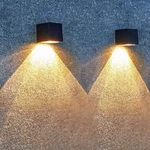 Solar Wall Lights Outdoor, Modern Square Sconce IP65 Waterproof,. Fixed Price $46.40.