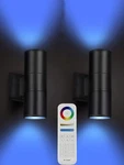 Smart Rgb Color Changing Outdoor Wall Lights - 2 Pack, Remote Control. Fixed Price $253.99.