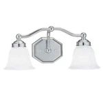 Norwell Trevi 2-LIGHT Chrome With Opal Glass Shade Wall Sconce 8319-CH-DO. Fixed Price $34.36.
