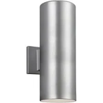 Sea Gull Bullets 14" Light Outdoor Sconce, Painted Brushed Nickel, 8313802-753. Fixed Price $71.97.