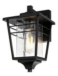 Outdoor Wall Sconce Light Fixture Seedy Glass Black Porch Walkway Lantern 12.5". Fixed Price $130.53.