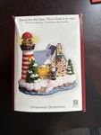 Carlton Cards Heirloom Santa By The Sea Lighthouse Christmas Ornament Lights. Fixed Price $10.50.