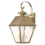 Livex Mansfield 3 Light Outdoor Wall Lantern, Antique Brass/seeded 2168-01. Fixed Price $645.96.