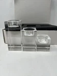 Nordstrom At Home Modern Square Set Of 3 Glass Tea Light Holders. Fixed Price $80.25.