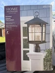 Home Decorators Collection Brimfield Outdoor Post Lantern Aged Iron Clear Glass. Fixed Price $53.00.