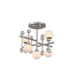 Kalco 508640 Mercer Light 16"W Led Semi-flush Ceiling Fixture Nickel. Fixed Price $561.00.