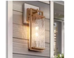 Lnc Modern Dark Gold Hardwired Wall Lantern Sconce With Textured Glass New. Fixed Price $48.50.