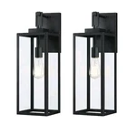 Hukorobonanza 22 In. 1-LIGHT Black Outdoor Wall Lantern Sconce Pack. Fixed Price $74.99.
