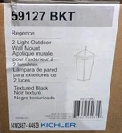 Kichler Regence 59127BKT 2-LIGHT Textured Black Traditional Outdoor Wall Sconce. Fixed Price $250.00.