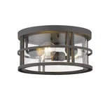 Z-lite Jordan 3 Light Outdoor Flush Ceiling Mount, Bronze/clear Seedy 570F-ORB. Fixed Price $249.99.