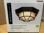 Portfolio Led 11.25-IN W Black Outdoor Flush Mount Light Energy Star. Fixed Price $35.99.
