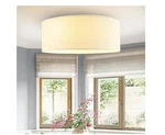 Wingbo 15.7 In. 3-LIGHT White Finish Drum Flush Mount, Shade. Fixed Price $52.42.