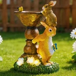 Teresa's Collections Garden Decor, Cute Family Bunny Figurines With Solar Lig.... Fixed Price $45.35.