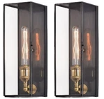 Cattleya 2 Pk Dark Bronze Outdoor Wall Lantern Sconce/clear Seeded Glass. Fixed Price $76.00.