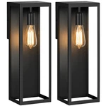 Verron 2-PACK Outdoor Wall Lanterns 16 Exterior Waterproof Lights Glass. Fixed Price $136.40.