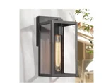 Lnc Modern Black Outdoor Sconce W/ Clear Glass Shade 1-LT Mi. Fixed Price $88.00.