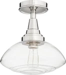 Quorum 3240-13-62 Semi Flush Mount, 1-LIGHT, 60 Watts, Polished Nickel. Fixed Price $39.80.