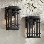 Neri 12 1/2"H Mission Oil-rubbed Bronze Outdoor Wall Light Set Of. Fixed Price $279.99.