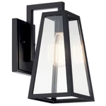 Kichler Delison 1 Light Outdoor Wall Sconce, Black/clear Tempered - 49330BK. Fixed Price $169.99.