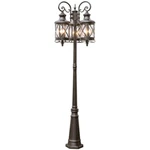Trans Globe England Coast 81" Tall 3 Lantern Lamp Post In Bronze - 5127 Rob. Fixed Price $464.99.