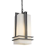 Kichler Tremillo Outdoor Pendant 1LT, Black, Satin Etched Cased Opal - 49205BK. Fixed Price $289.99.