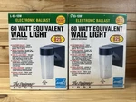 Lot Of 2 Electronic Ballast Outdoor Wall Light Complete With Bulb L-83-13W 60W. Fixed Price $39.95.