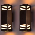 Wowlite Outdoor Wall Sunset To Sunrise 2 Pack, Modern Porch Lights, White. Fixed Price $67.00.
