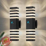 Zsmaiku Up/down Outdoor Wall Light Black 18.3" Modern Porch Garage Patio Fixture. Fixed Price $107.19.